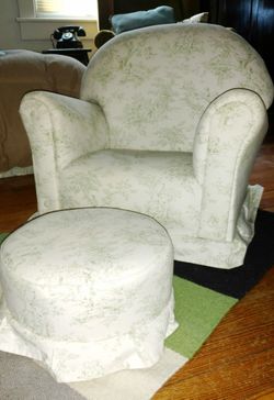 Child's Swivel Rocker with Ottoman