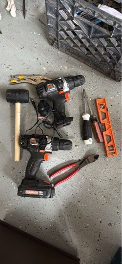 2 WARRIOR 18V Cordless Drills w/ Battery & Charger – Working