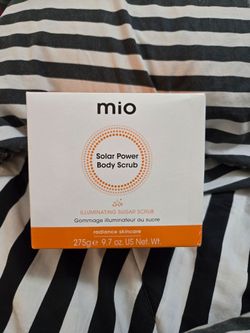 NEW! Mio. Solar Power Body Scrub. Illuminating Sugar Scrub. 9.7 oz.