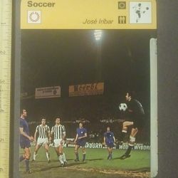 1978 Sportscaster Jose Iribar El Chopo Euskadi Soccor Photo Large Over-sized Card HTF Collectible Vintage Italy