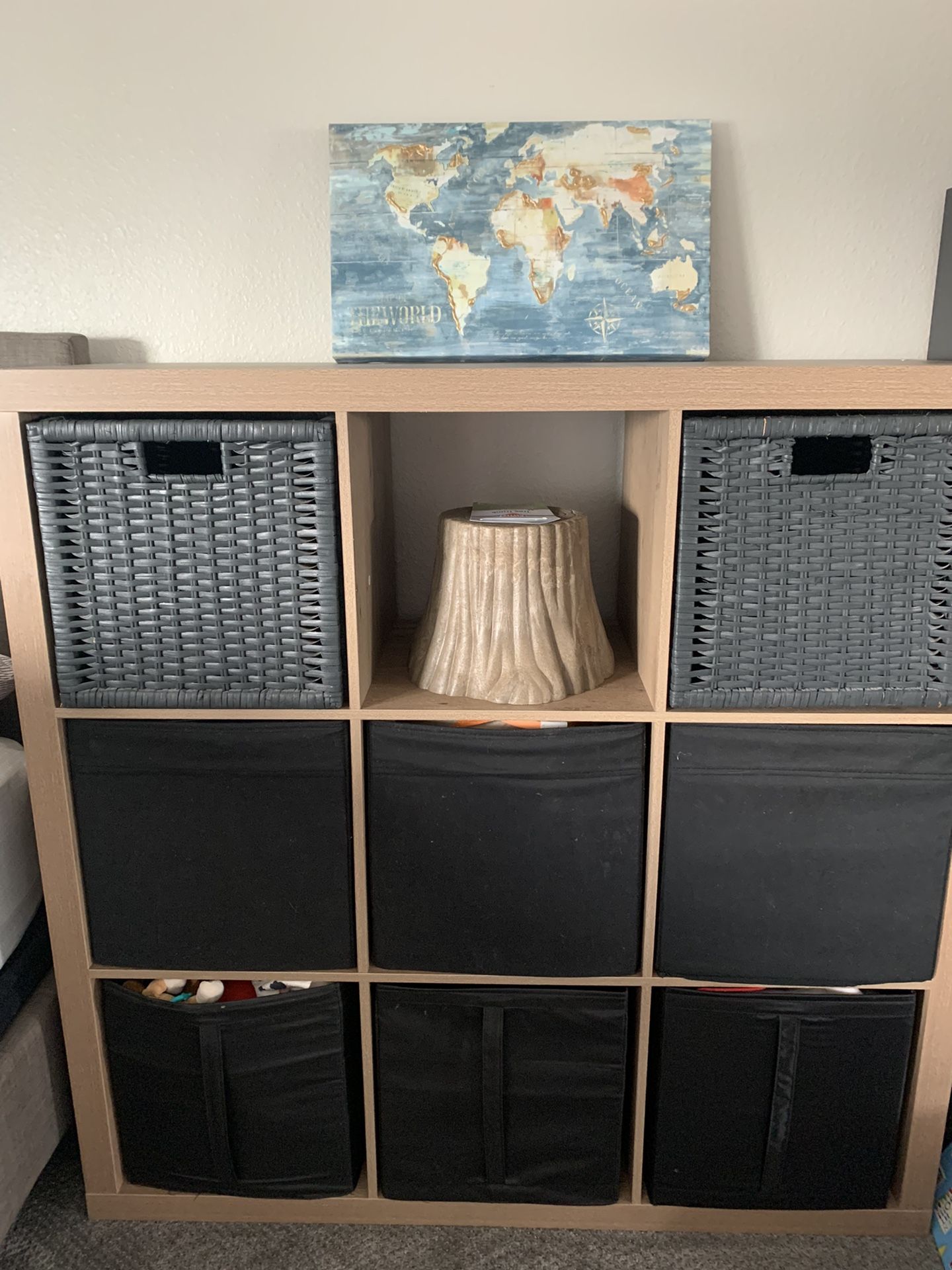 Better Homes & Gardens 9-Cube Storage Organizer, Natural: • Sleek, open back design for easy cord management • Features nine 13" x 15" x 13" compart