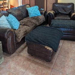 Free Couch/Chair & 2 Ottomans 