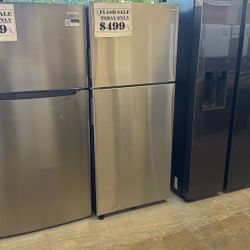 18 cu. ft. Standard Depth Top Freezer Refrigerator in Stainless Steel with Garage Ready Cooling