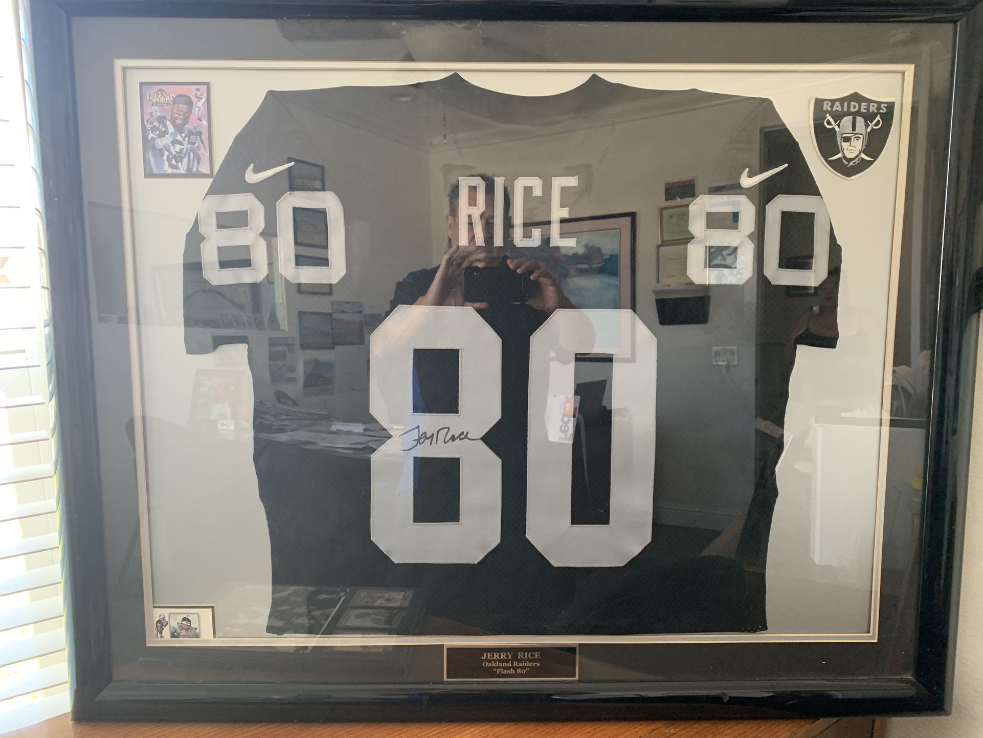 Jerry rice Framed Flash 80 Signed Nike Jersey