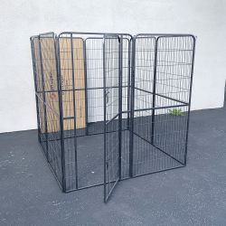 New In Box $160 Dog 8-Panel Playpen, Each Panel 64” Tall X 32” Wide Heavy Duty Pet Exercise Fence Crate Kennel Gate 
