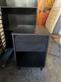 Dark brown bedside nightstand, end table