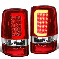 00 - 06 GMC Yukon XL Chevrolet Chevy Tahoe Suburban Tail Lights LED DRL RED