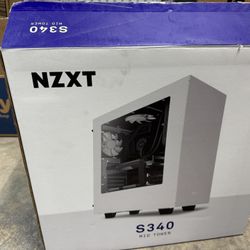 NZXT S340 white ATX mid tower case (steel)