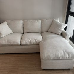 1 Year Old 84” Sofa with Reversible Chaise