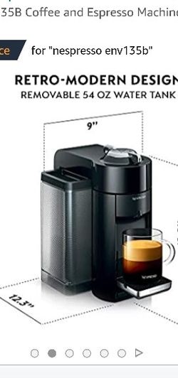 Nespresso ENV135B Coffee and Espresso Machine by De'Longhi, Black