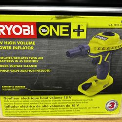RYOBI ONE+ 18V Cordless High Volume Inflator (Tool Only)
