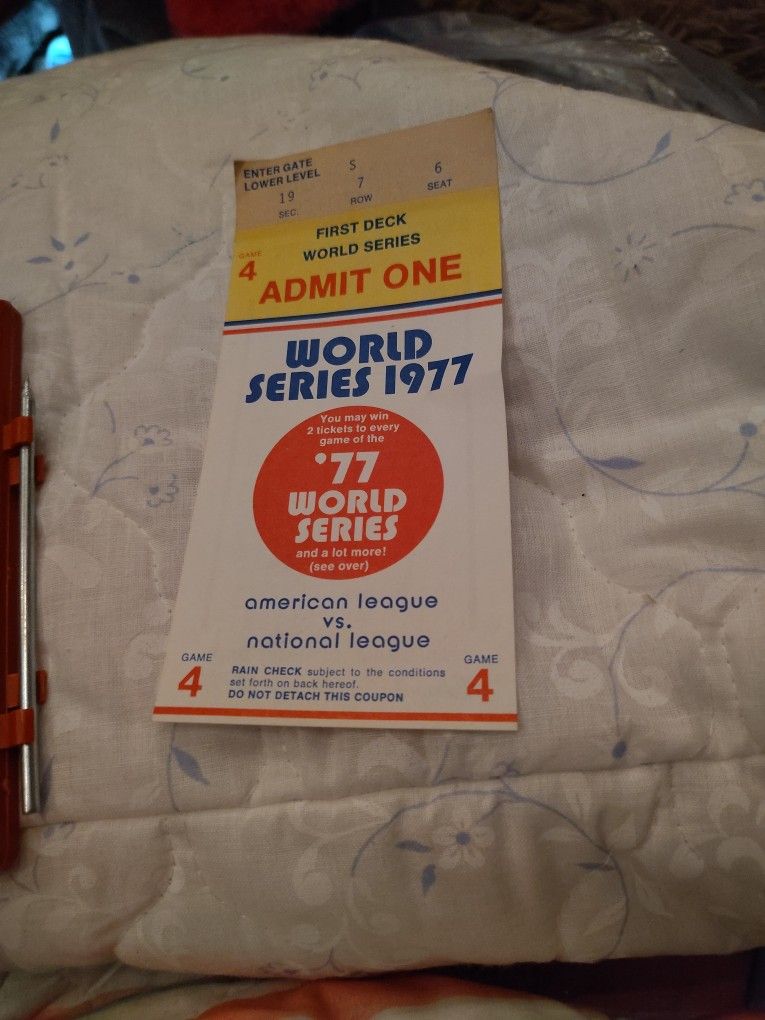 1977 World Ticket Game Four