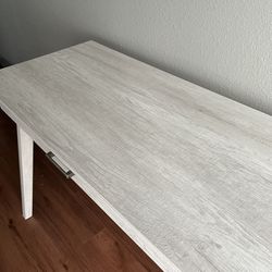 Light Gray Wooden Desk  Like New