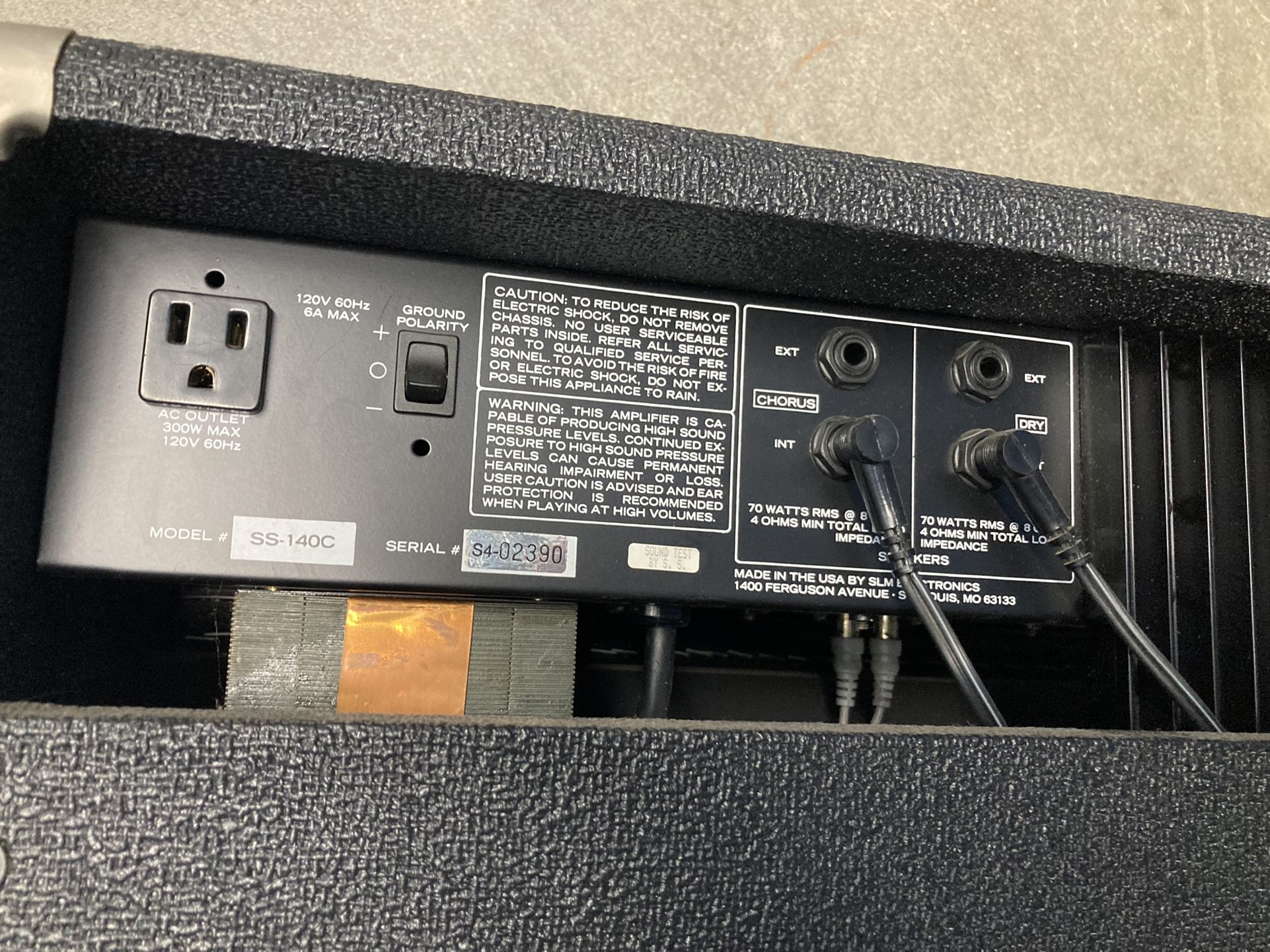 Vintage Ampeg SS140C 2x12 combo electric guitar amp140 wattsw/Reverb