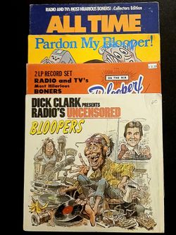 FAMILY FUN! Quad Comedic Lot Of Vinyl Records • BLOOPERS X 4