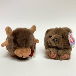 1990s Russ “Cody” Buffalo + Puffkins “Grizwald” Bear