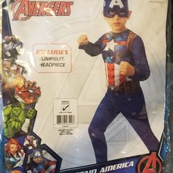 Marvel Avengers Captain America Size S Size 4-6 3-4 Years Old
