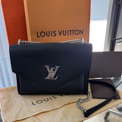 Louis Vuitton Mylockme Chain Bag – Black Calf Leather – Authentic – Excellent Condition