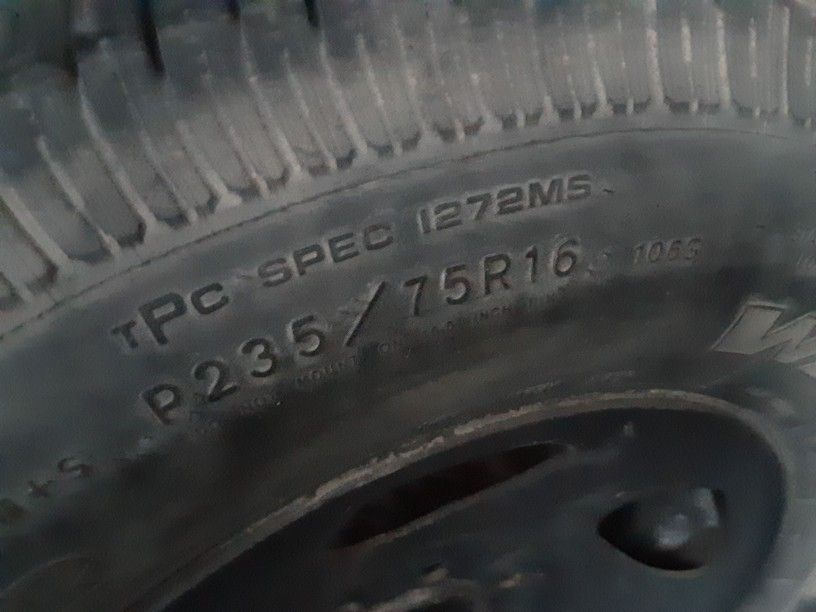 235/75/16 Tire and Steel Wheel