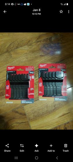 Milwakee multitool blades  5 pieces pk 24.00