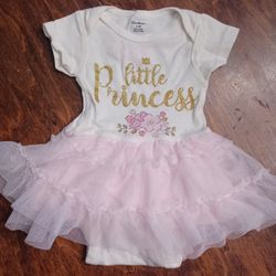 "Little Princess" Onesie Size: 0-3 Months 