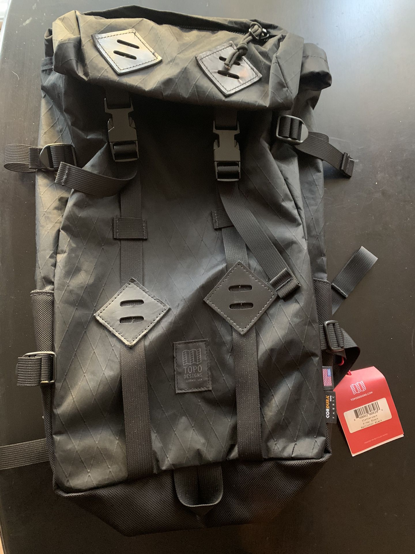 Klettersack X-Pac Ballistic Black Backpack