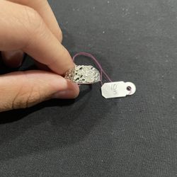 925 Silver Nugget Ring With Diamond Cut 
