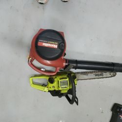 Chain Saw And Air Blower Gas Powered