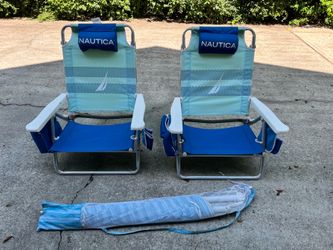 Beach Chairs and Umbrella