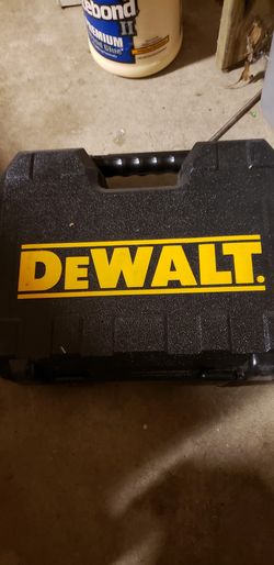 dewalt box with a charger and battery