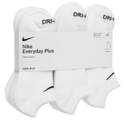  Nike Everyday Plus Dri-Fit No-Show Socks (6-Pack) – White
