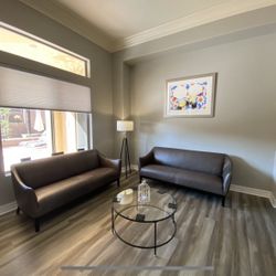 Set Of 2 Leather Sofas 