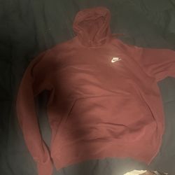 Nike Men's Club Fleece Hoodie Pullover Sweatshirt Burgundy