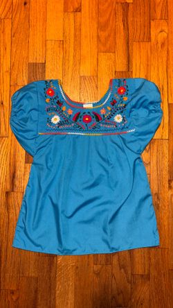 Artesanías Mexican blouse girl size 8