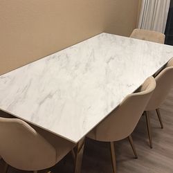 Dining table and chairs