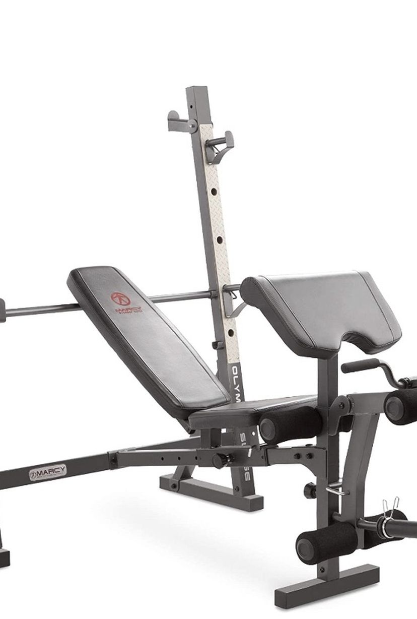 Marcy Olympic Weight Bench for Full-Body Workout MD-857, Grey/Black