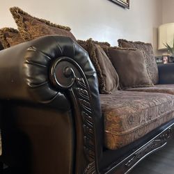 San Marino Leather Furniture Sofa and Loveseat Set