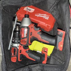 Milwaukee Drill And 1/4” Impact