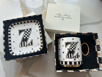 Mackenzie Childs “Z” Mug and Plate