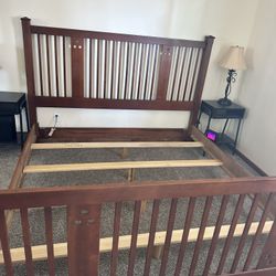King Size Bed Frame,table with 4 Chairs, White Chest