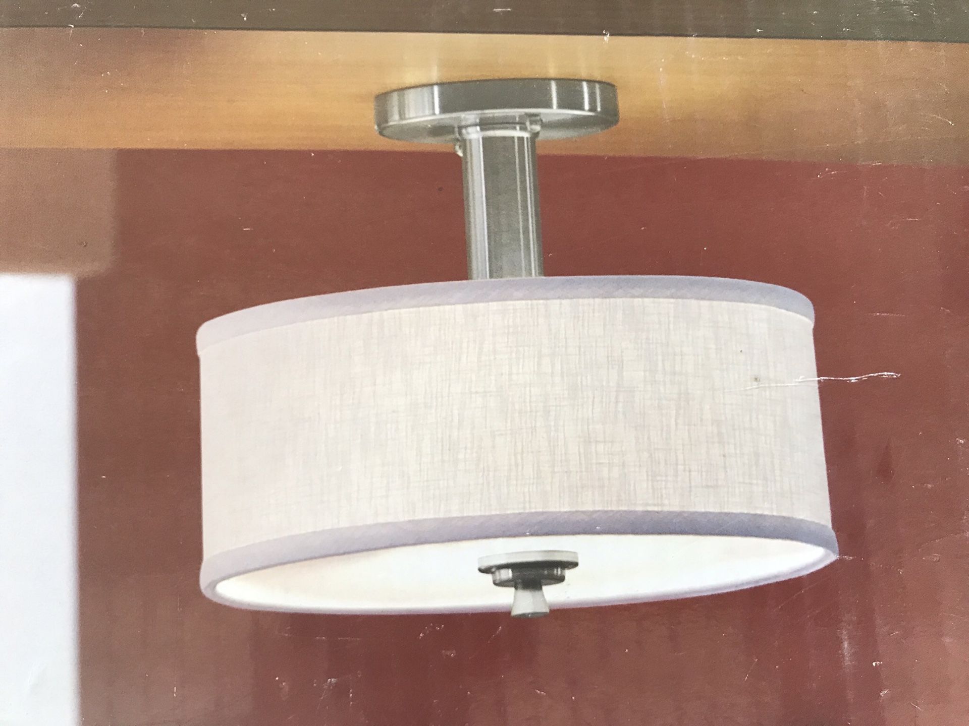 Semi- flushmount ceiling light fixture
