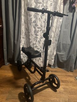 Black Knee Scooter Walker with Hand Brakes