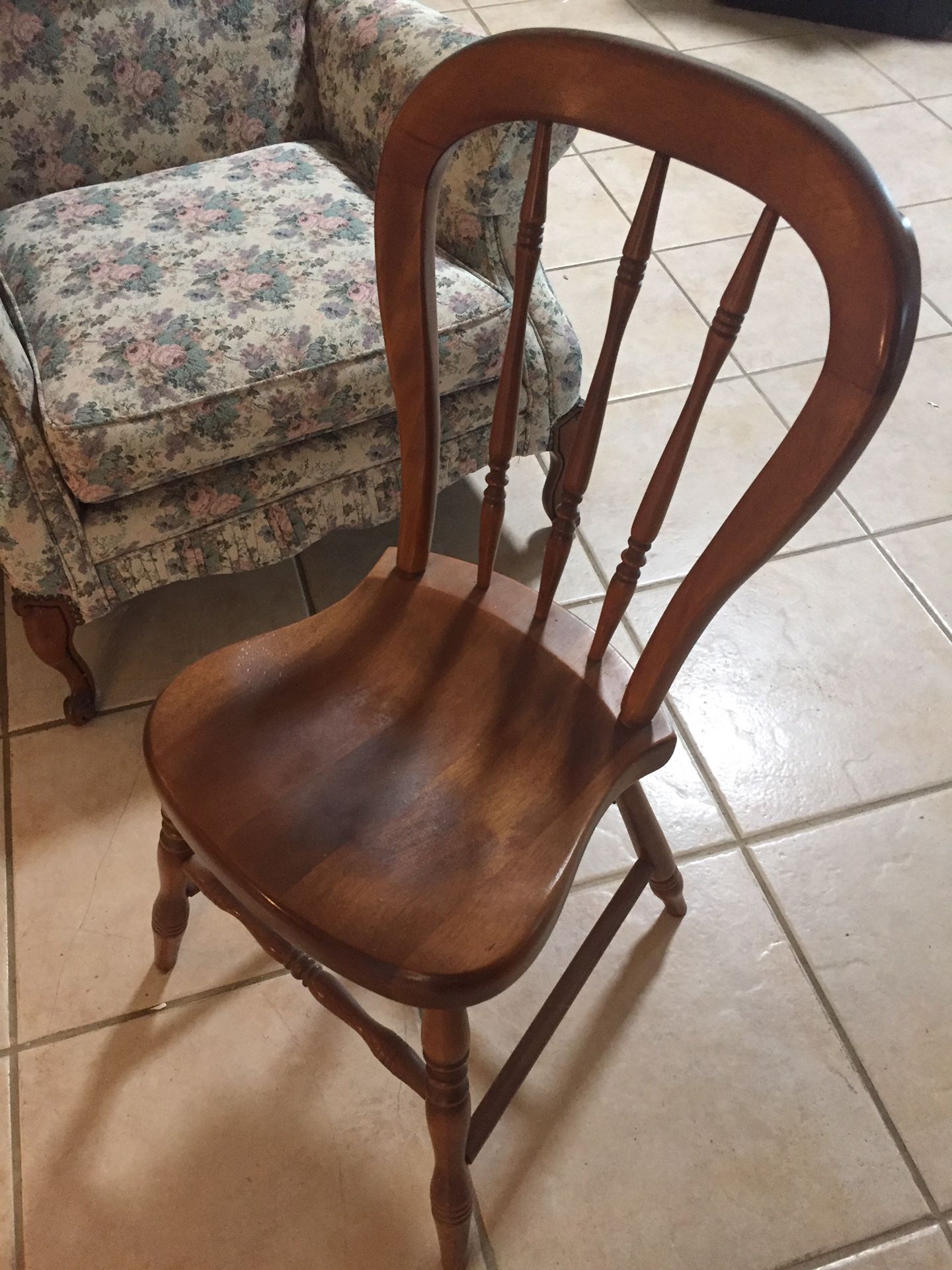 Vintage wooden desk small chair