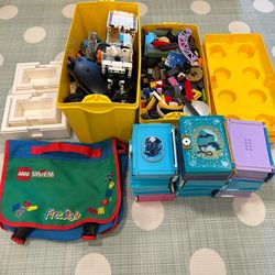 Two bins of LEGO, Technics, etc