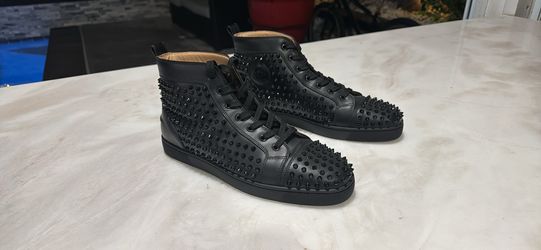 Black Christian Louboutin Spikes High Top Size 13