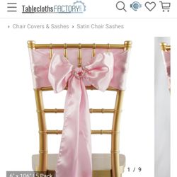 Pink Satin Sash