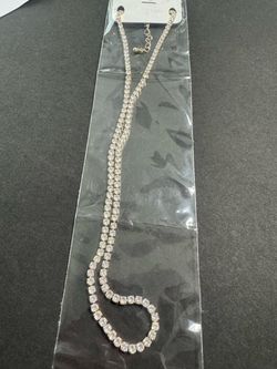 NEW Sparkly Rhinestone Tennis Chain Necklace – Adjustable 16” to 20”