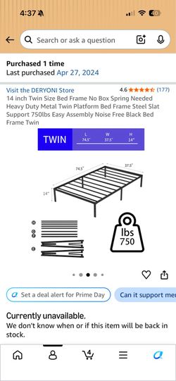 Bed frame- Twin