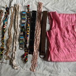 Lot of Belts and a Silky Scarf