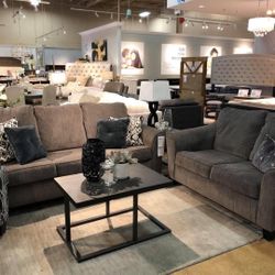 Nemoli Slate Living Room Set \ Sofa and Loveseat 
